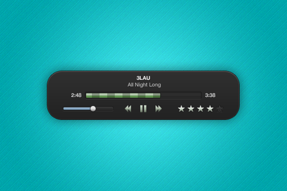 User Interface/User Experience: Miniature music player